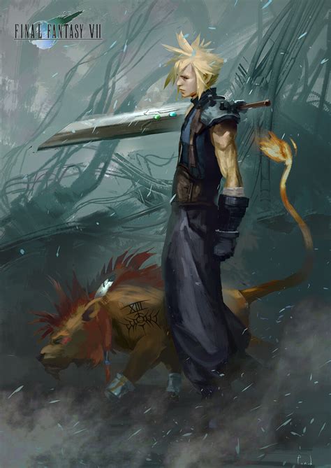 ArtStation - FF7 Fanart / Cloud & RedXIII Fanart