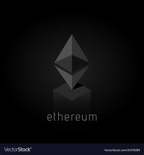 Ethereum cryptocurrency logo Royalty Free Vector Image