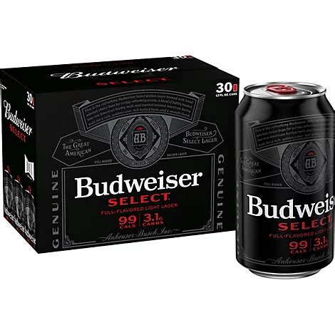 Budweiser Select Beer Cans - 30-12 Fl. Oz. - Shaw's