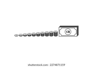 Canada Currency Cad Sign Canadian Dollar Stock Vector (Royalty Free) 2274871159 | Shutterstock