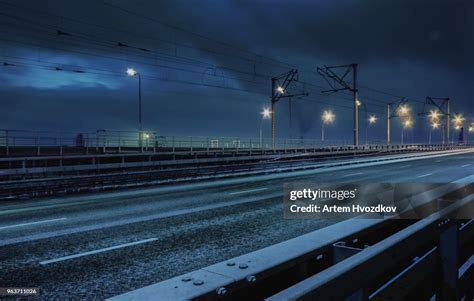 Night Road On A Bridge High-Res Stock Photo - Getty Images