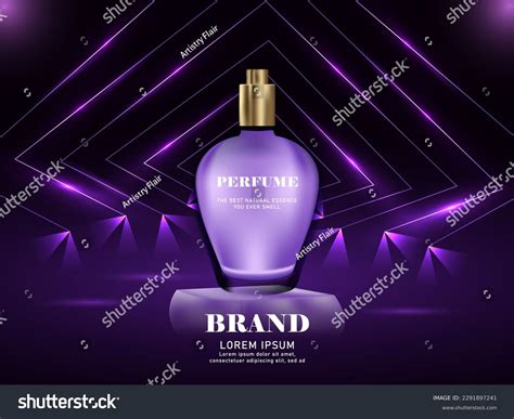 Perfume Product Advertisement Design Vector Illustration Stock Vector (Royalty Free) 2291897241 ...