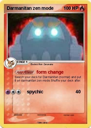 Pokémon Darmanitan zen mode 2 2 - form change - My Pokemon Card