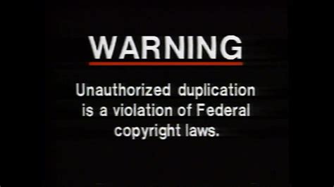 FBI Warning - VHS - YouTube