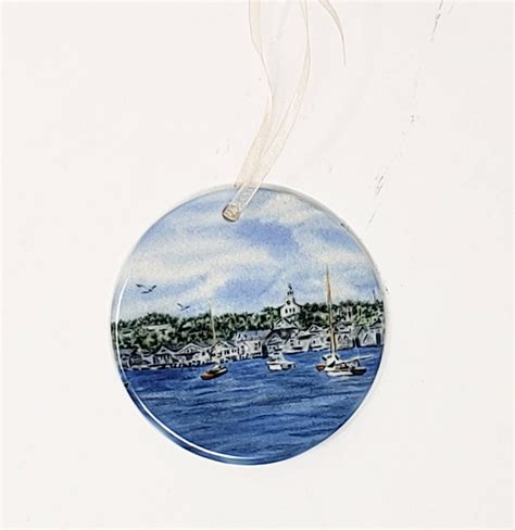 Nantucket Skyline Christmas Ornament Nantucket Gift Holiday - Etsy