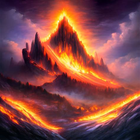 Mountain on fire by Trekronics on DeviantArt