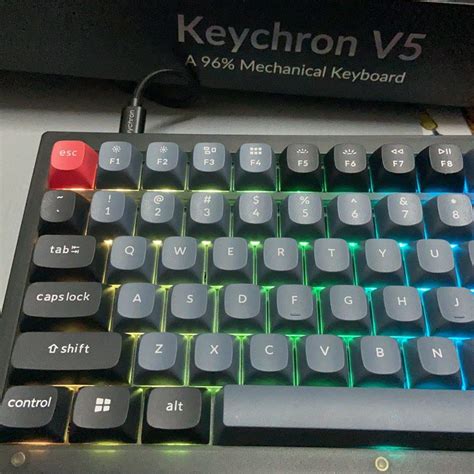 Keychron V5 Swappable RGB Brown Switch, Computers & Tech, Parts & Accessories, Computer Keyboard ...