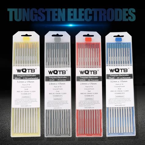 Wqtb Tungsten Electrodes Tig Tungsten Rods Wt20 Wl15 Wl20 Wc20 Wzr8 Wp Ws20 We3 Tig Tungsten ...