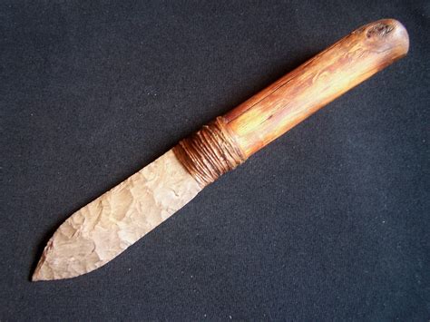 Stone Age Knife Replication Flint Knapping Art/ Custom