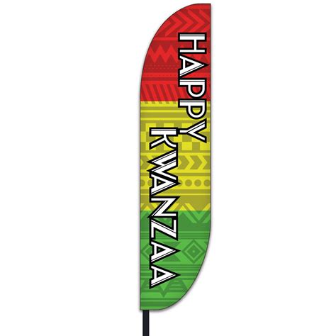 Kwanzaa Feather Flag with Color Pattern | Lush Banners