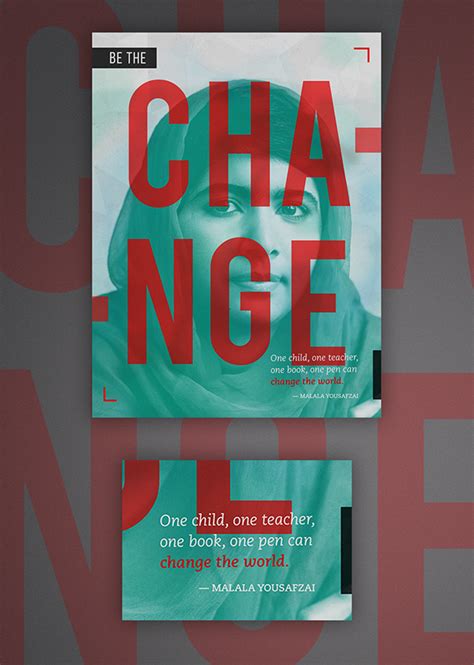 Be The Change poster design on Behance