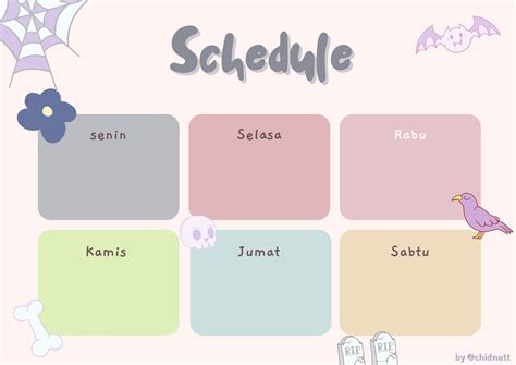 template aestetich Study Schedule Template, Schedule Design, Wallpaper ...