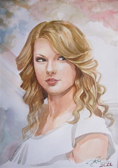 Taylor Swift Watercolor at PaintingValley.com | Explore collection of Taylor Swift Watercolor