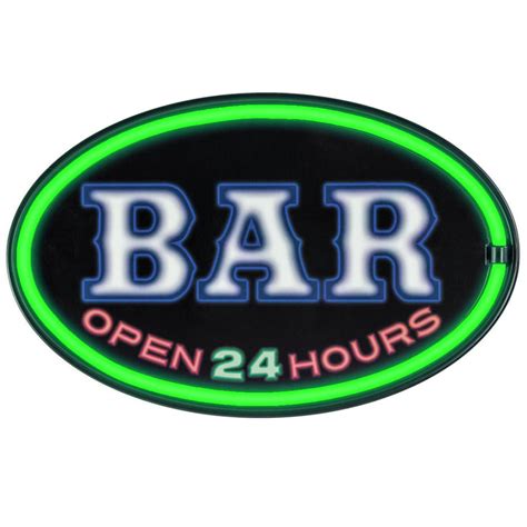 Bar Open 24 Hours LED Neon Rope Wall Sign – AmericanArtDecor.com