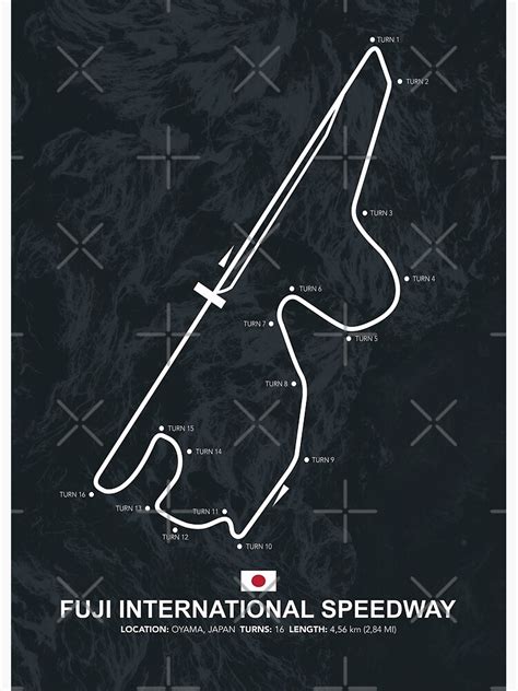 "Fuji International Speedway - Racetrack Map" Poster for Sale by Mapstars | Redbubble