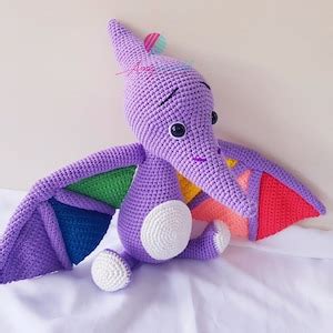 Pterodactyl Crochet, Pterodactyl Plush, Stuffed Pterodactyl, Amigurumi Pterodactyl, Pterodactyl ...