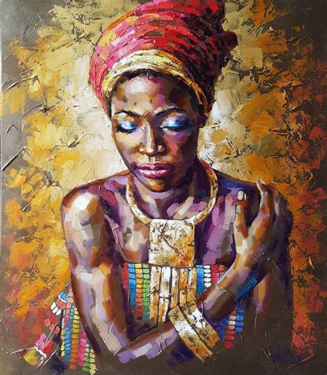 VIKTORIJA LAPTEVA | African art paintings, African women painting, Portrait art