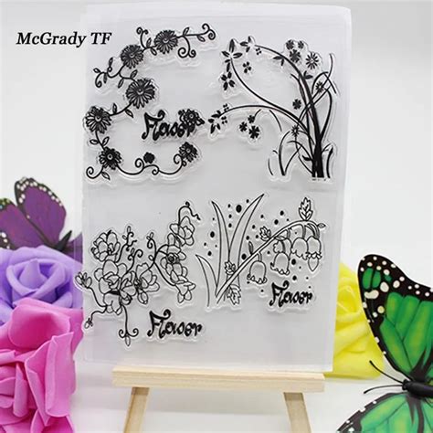 Aliexpress.com : Buy Flowers Clear Stamps For Scrapbooking Silicone Stamps Photo Album ...