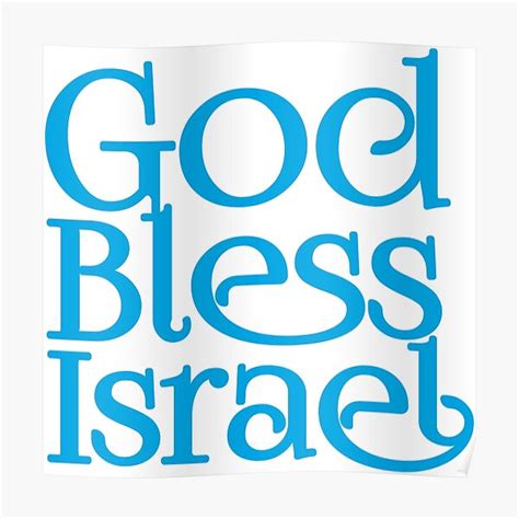 "God Bless Israel" Poster for Sale by MeLoveIsrael | Redbubble