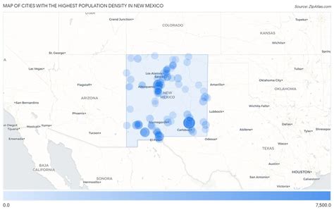 Highest Population Density in New Mexico by City | Zip Atlas