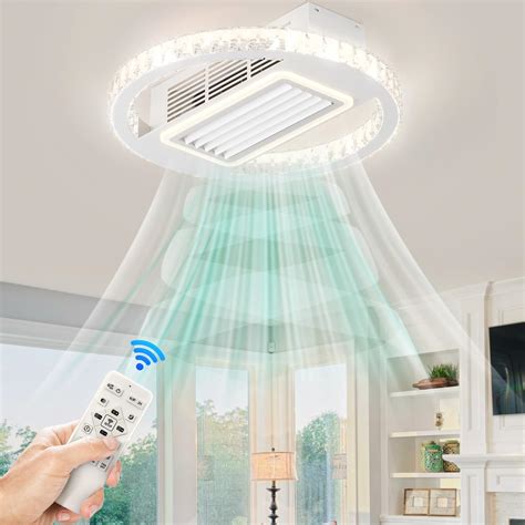 21In Dimmable Led Bladeless Ceiling Fan with Light,Removable and ...