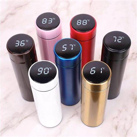 LED Temperature Display Smart Water Bottle Stainless Steel Coffee Water