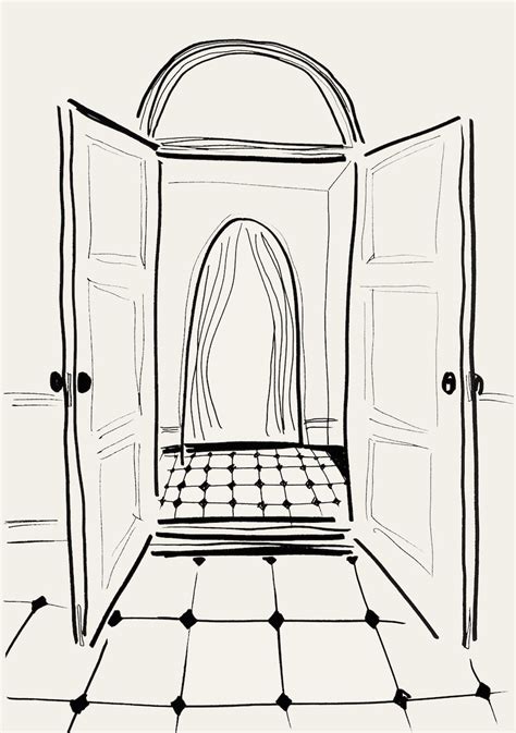 Line Illustration of, Open Door. . . #line #illustration #lineart ...