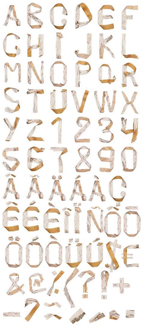 Birch Font - Wooden OpenType Alphabet | Handmadefont.com | Handmade font, Typography alphabet ...