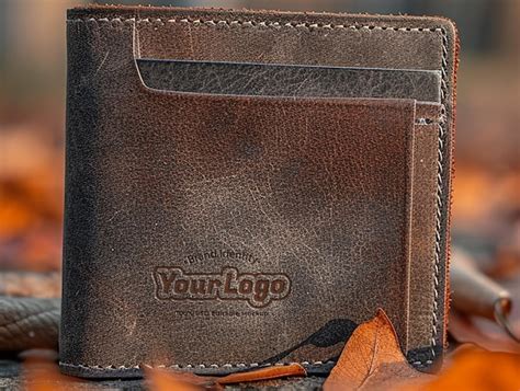 Premium PSD | PSD wallet logo mockup