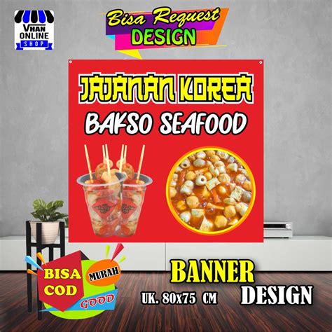 Jual Spanduk Banner Jajanan Korea, Bakso Seafood, Jajanan Viral, Keren Bagus | Shopee Indonesia