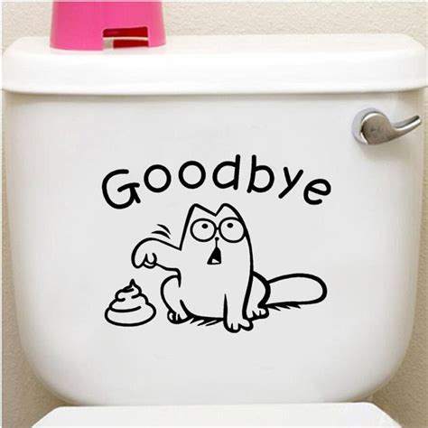 Aliexpress.com : Buy New Funny Toilet Stickers 1pc DIY Good Bye Room ...