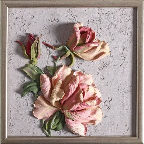 ROSES* Sculpture painting * Plaster * Palette knife Sculpture by ...