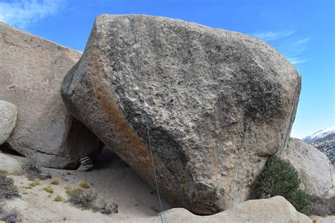 The huge boulder.