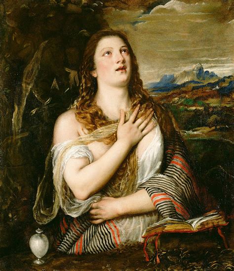 The Penitent Magdalene Painting by Titian - Fine Art America