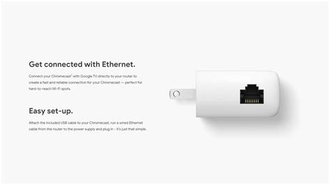 Google quietly released an Ethernet adapter for the new Chromecast