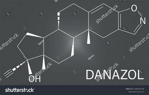 Danazol Endometriosis Drug Molecule Skeletal Formula Stock Vector (Royalty Free) 2095781758 ...