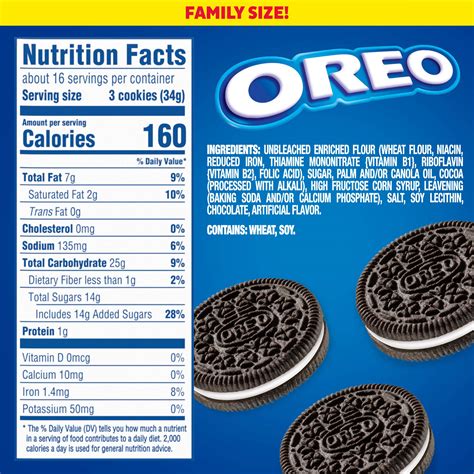 32 Oreo Cookies Nutrition Facts Label Labels Design I - vrogue.co