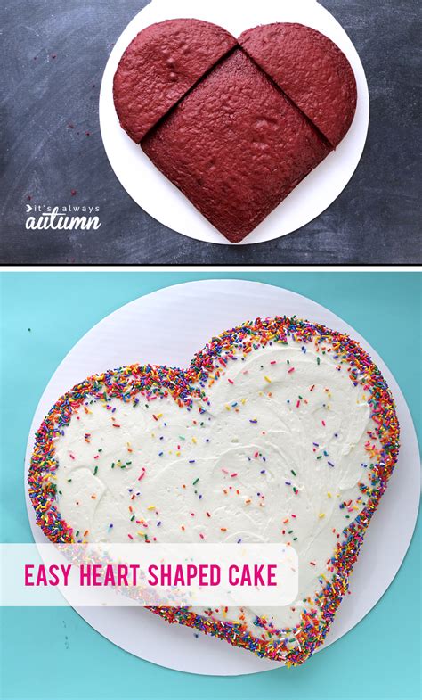 Make a heart shaped cake for Valentine's Day - four different ways! - It's Always Autumn