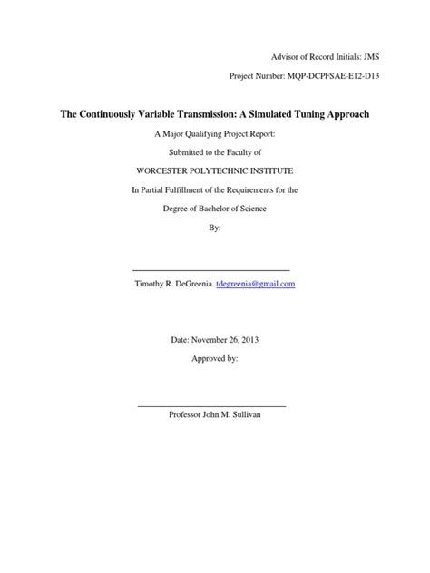 CVT | PDF | Transmission (Mechanics) | Belt (Mechanical)