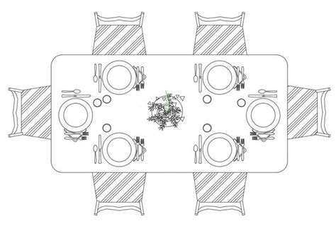 Dynamic dining table top view elevation cad drawing details dwg file ...