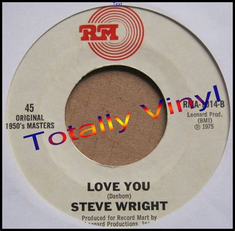 Totally Vinyl Records || Wright, Steve - Wild wild woman/Love you 7 inch