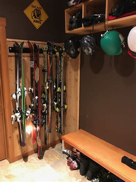 organize your skis so you're ready for the next powder session, with this ski storage rack for ...