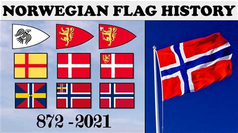 Norwegian Flag History. Every Norwegian Flag 872-2021. - YouTube