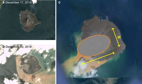 Krakatoa Before And After