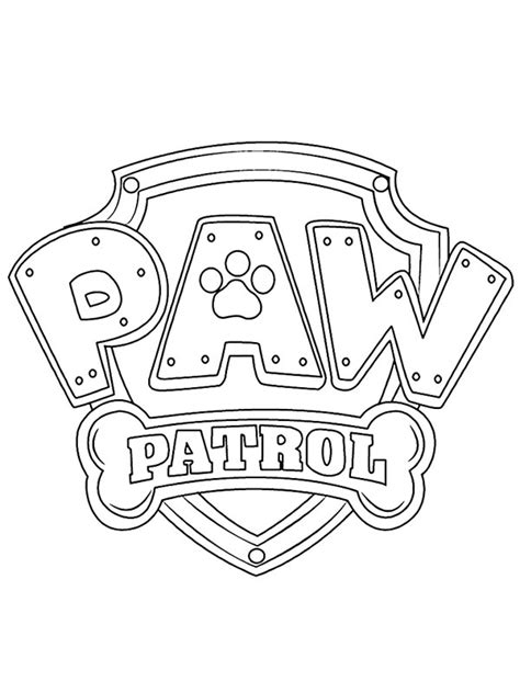 Logo Paw Patrol Coloring Page - Funny Coloring Pages