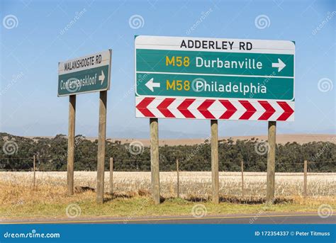 South African Road Signs in the Western Cape. Editorial Photography - Image of signs, highway ...