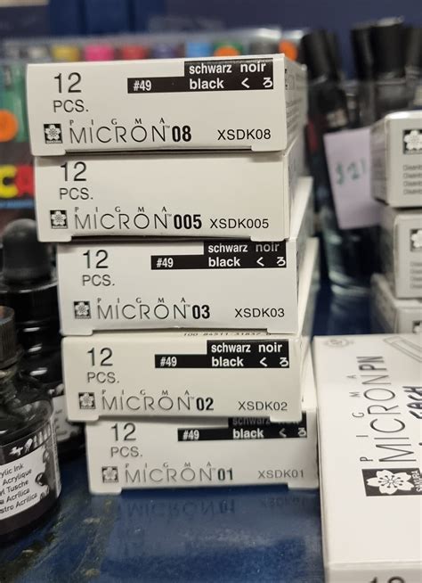 PIGMA MICRON PENS -BLACK 005/01/02/03/05/08/10/12 | The Artists Shed