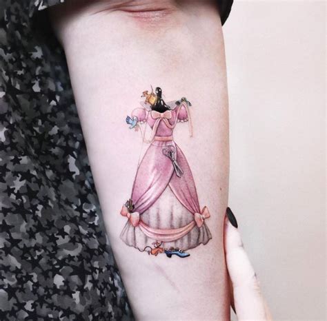 Cinderella tattoo on the forearm