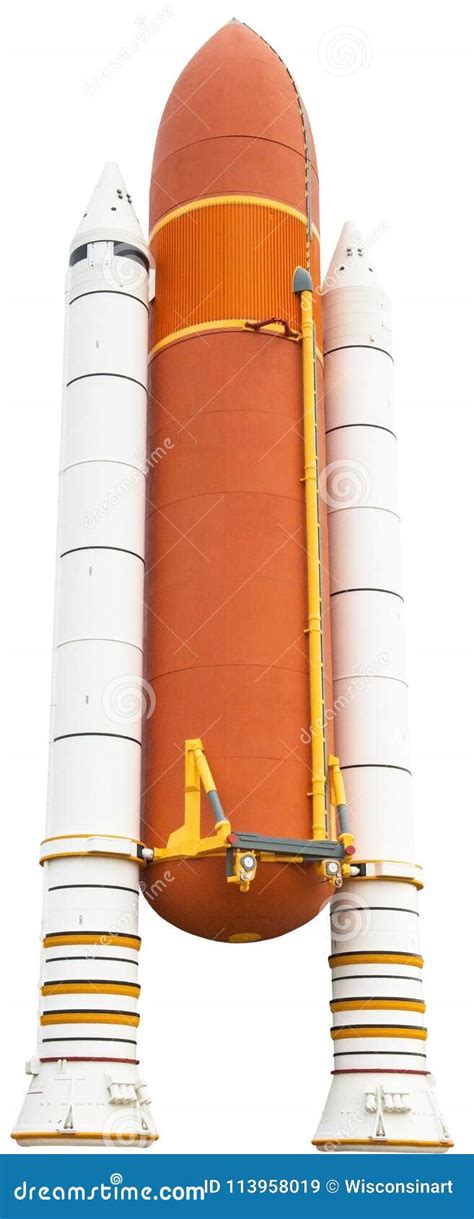 Space Shuttle Booster Rocket, Isolated Stock Image - Image of propel, spaceship: 113958019