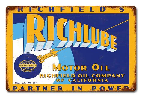 Richfield Richlube Oil Sign | Garage Art™